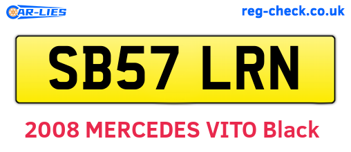 SB57LRN are the vehicle registration plates.