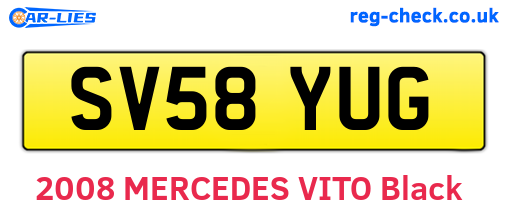 SV58YUG are the vehicle registration plates.
