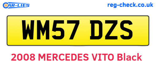 WM57DZS are the vehicle registration plates.