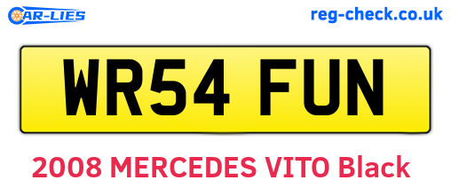 WR54FUN are the vehicle registration plates.
