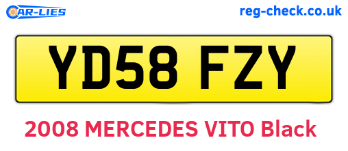 YD58FZY are the vehicle registration plates.