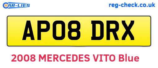 AP08DRX are the vehicle registration plates.