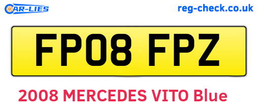 FP08FPZ are the vehicle registration plates.