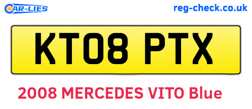 KT08PTX are the vehicle registration plates.