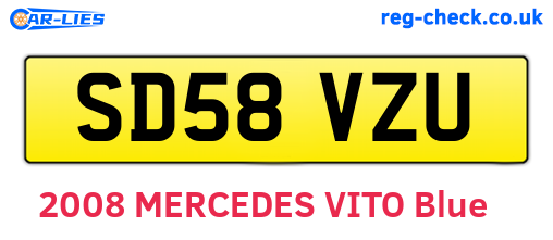 SD58VZU are the vehicle registration plates.