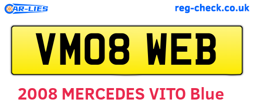 VM08WEB are the vehicle registration plates.