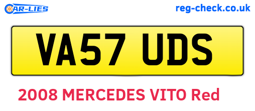 VA57UDS are the vehicle registration plates.