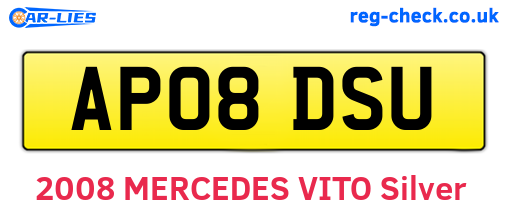 AP08DSU are the vehicle registration plates.