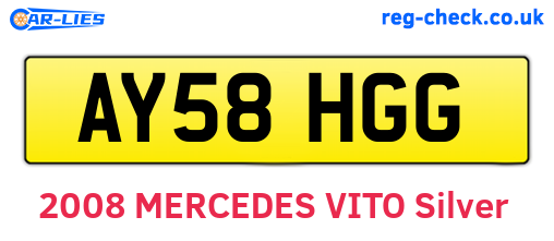 AY58HGG are the vehicle registration plates.