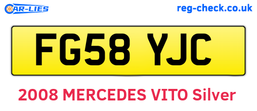 FG58YJC are the vehicle registration plates.