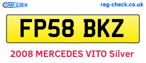 FP58BKZ are the vehicle registration plates.