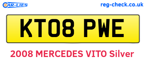 KT08PWE are the vehicle registration plates.