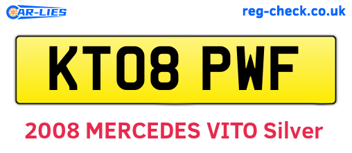 KT08PWF are the vehicle registration plates.