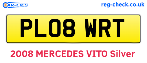 PL08WRT are the vehicle registration plates.