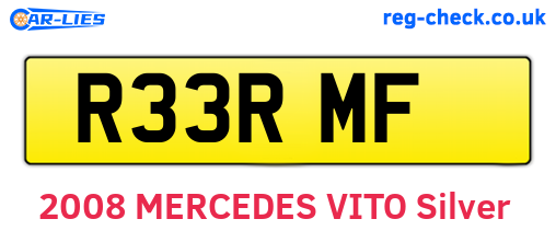 R33RMF are the vehicle registration plates.