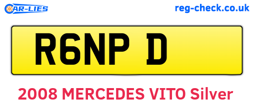 R6NPD are the vehicle registration plates.