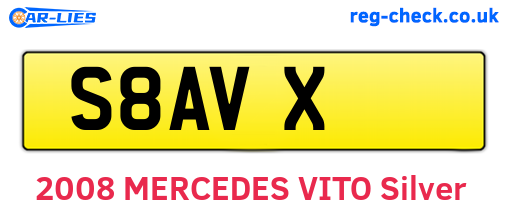 S8AVX are the vehicle registration plates.