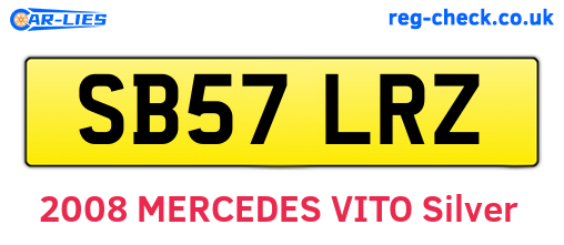SB57LRZ are the vehicle registration plates.