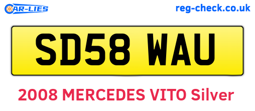SD58WAU are the vehicle registration plates.