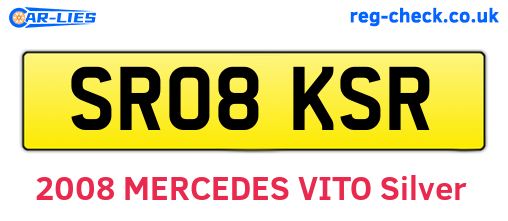 SR08KSR are the vehicle registration plates.