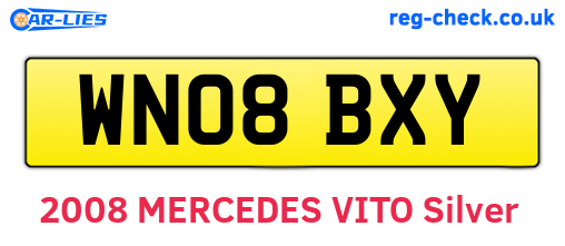 WN08BXY are the vehicle registration plates.