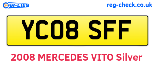 YC08SFF are the vehicle registration plates.