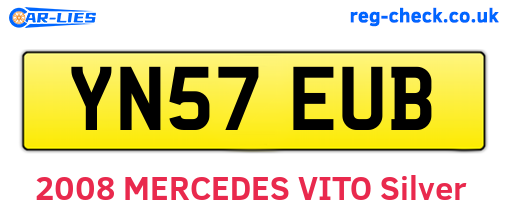 YN57EUB are the vehicle registration plates.