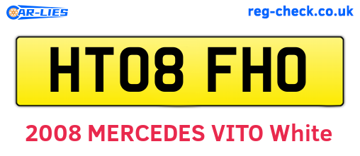 HT08FHO are the vehicle registration plates.