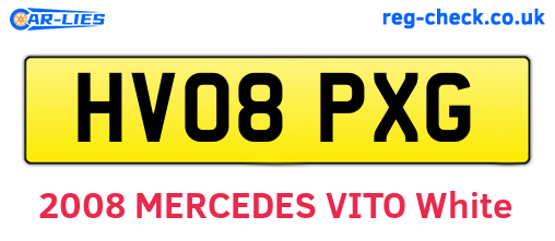 HV08PXG are the vehicle registration plates.