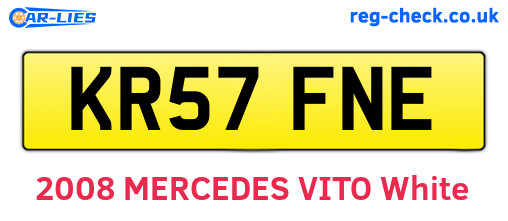 KR57FNE are the vehicle registration plates.