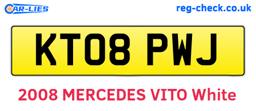 KT08PWJ are the vehicle registration plates.