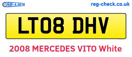 LT08DHV are the vehicle registration plates.