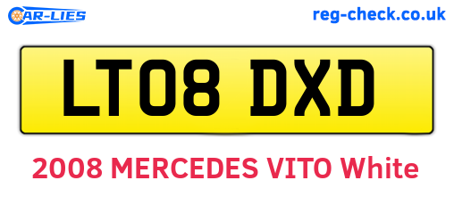 LT08DXD are the vehicle registration plates.