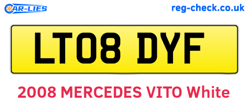 LT08DYF are the vehicle registration plates.