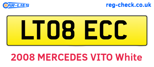 LT08ECC are the vehicle registration plates.