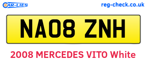 NA08ZNH are the vehicle registration plates.