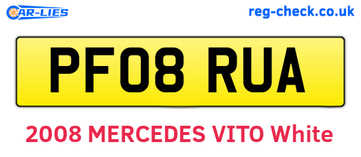PF08RUA are the vehicle registration plates.