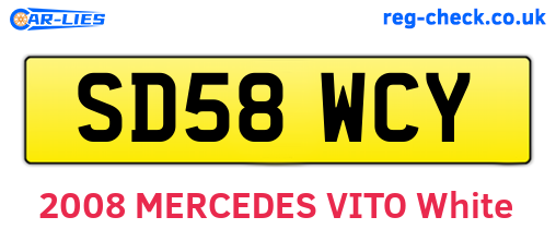 SD58WCY are the vehicle registration plates.