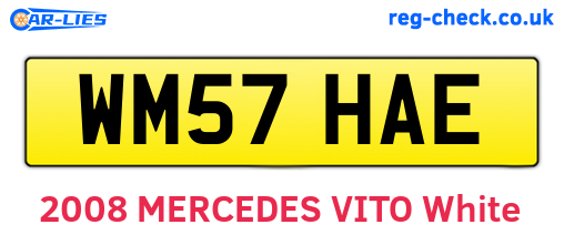 WM57HAE are the vehicle registration plates.