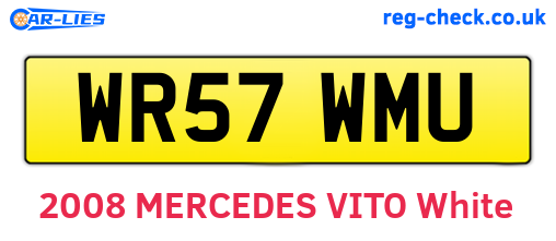 WR57WMU are the vehicle registration plates.