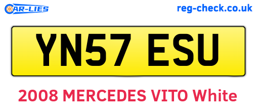 YN57ESU are the vehicle registration plates.