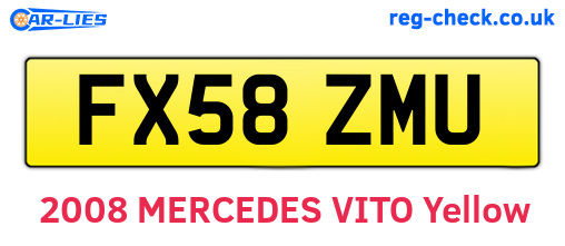 FX58ZMU are the vehicle registration plates.