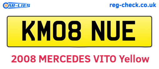 KM08NUE are the vehicle registration plates.