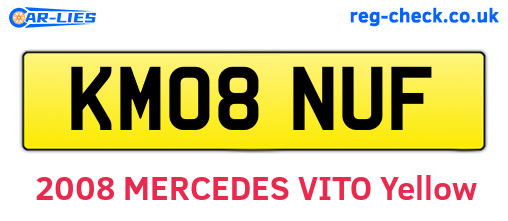KM08NUF are the vehicle registration plates.