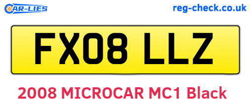 FX08LLZ are the vehicle registration plates.
