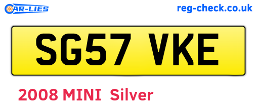 SG57VKE are the vehicle registration plates.