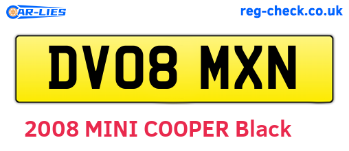DV08MXN are the vehicle registration plates.