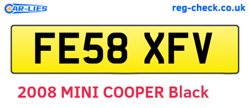 FE58XFV are the vehicle registration plates.