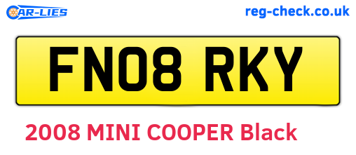 FN08RKY are the vehicle registration plates.
