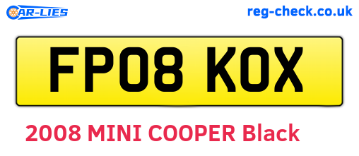 FP08KOX are the vehicle registration plates.
